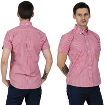 Load image into Gallery viewer, Men's Gingham Short Sleeve Shirt • Relco London
