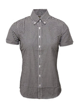 Load image into Gallery viewer, Women&#39;s Black Gingham Shirt • Relco
