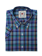 Load image into Gallery viewer, Women&#39;s Blue Multi Check Shirt • Relco
