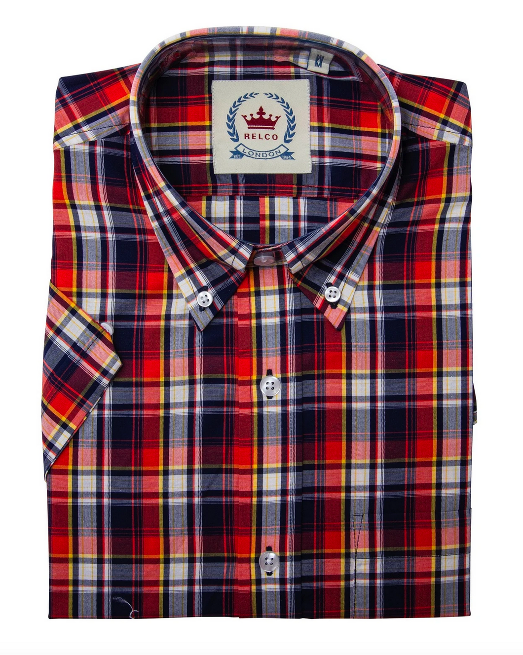Men's Navy Red Checkered Shirt • Relco
