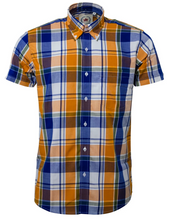 Load image into Gallery viewer, Men&#39;s Yellow Blue Checked Shirt • Relco
