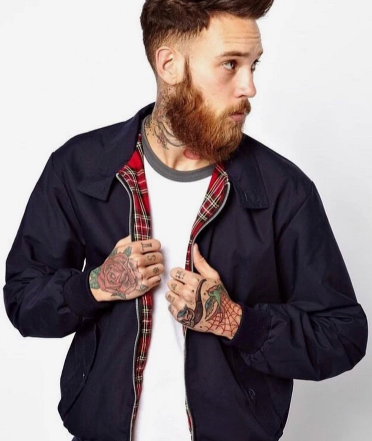 Men's Harrington Jacket Navy • Relco