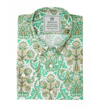 Load image into Gallery viewer, Men&#39;s Mint Green and Gold Paisley Shirt • Relco
