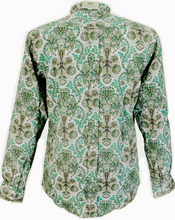Load image into Gallery viewer, Men&#39;s Mint Green and Gold Paisley Shirt • Relco
