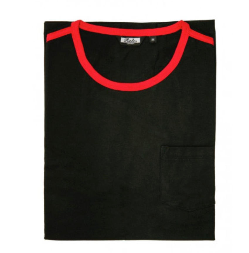 Mens Ringer T-shirt with pocket and stripes • Relco London
