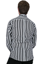 Load image into Gallery viewer, Mens Black White Candy Stripe Shirt • Relco
