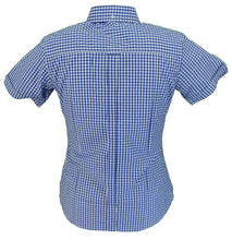 Load image into Gallery viewer, Women&#39;s Blue Gingham Shirt • Relco

