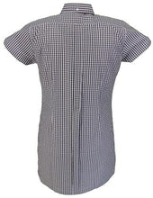 Load image into Gallery viewer, Women&#39;s Black Gingham Shirt • Relco

